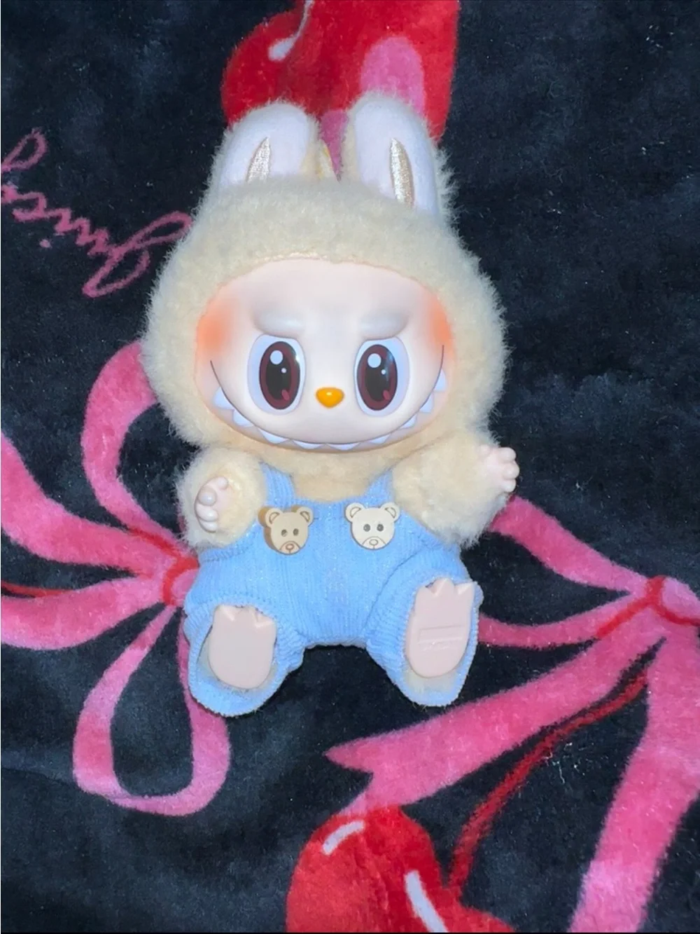 Plush bear -Face Small outfit for labubus